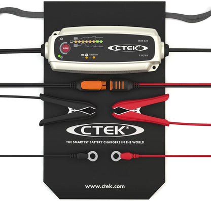 MXS 5.0, Cargador Batería 12V 5A Con Compensación De Temperatura Incorporada, Cargador De Batería De Coche Y Moto, Cargador Inteligente Baterias, Mantenedor De Batería Con Opción De AGM Dedicada