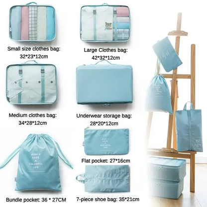Organizador de viaje de 7 piezas para maleta y equipaje