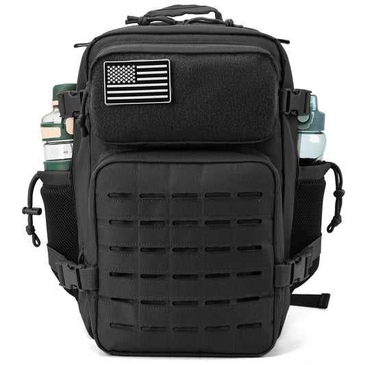 25L Tactical Backpack Outdoor Bag Fitness Backpack MOLLE Backpack Women'S/Men'S Hiking Survival Backpack Men'S Dual Cup Holder