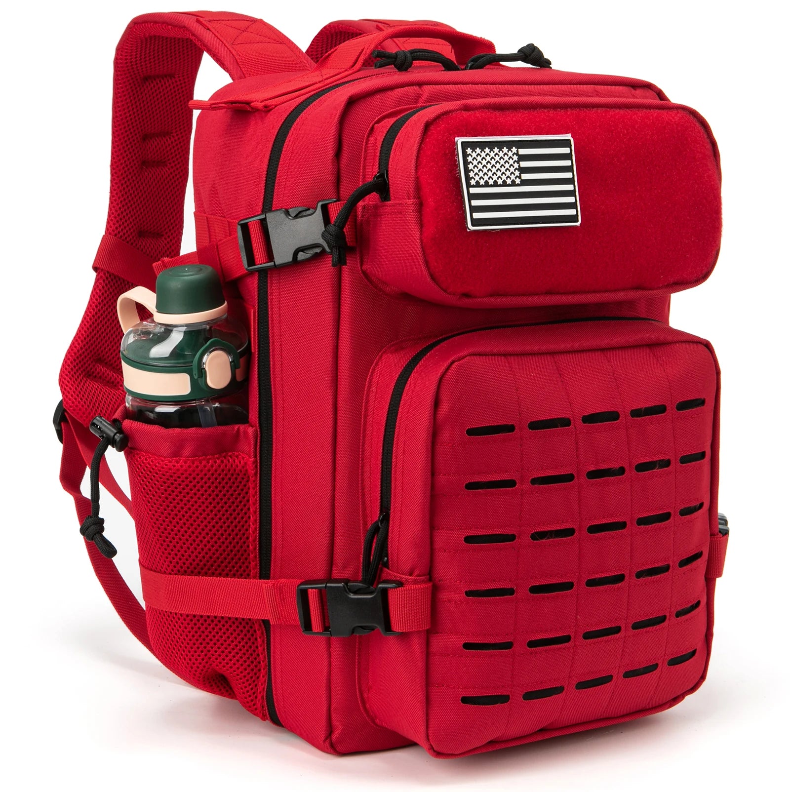 25L Tactical Backpack Outdoor Bag Fitness Backpack MOLLE Backpack Women'S/Men'S Hiking Survival Backpack Men'S Dual Cup Holder