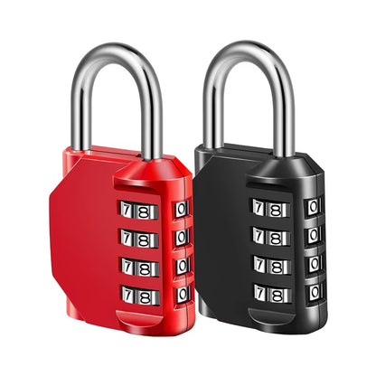 4-Digit Zinc Alloy Combination Lock Padlock Luggage Anti-Theft Weatherproof Security Outdoor Gym Safely Code Door Lock