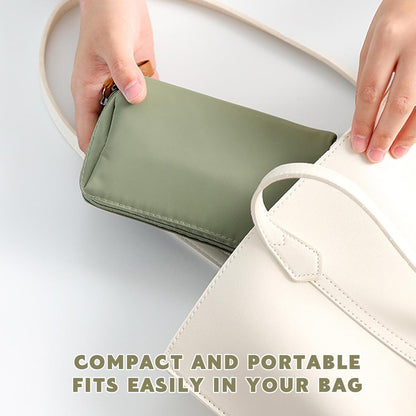 Neceser Maquillaje Pequeño Mini Neceser Bolso Neceser Mujer Pequeño Neceser Impermeable Bolsa Maquillaje Viaje Portátil De Poliéster Bolsa De Maquillaje De Cremallera Para Viaje Baño (Verde)